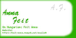 anna feit business card